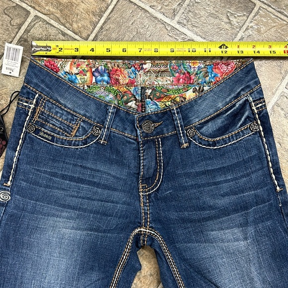 Adiktd Low Rise Wide Leg Jeans Reinforced Precision Seams Quality Hardware - Picture 12 of 16